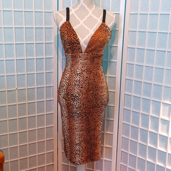 NEW!Cheetah Animal Print Dress 5386 - Picture 1 of 5